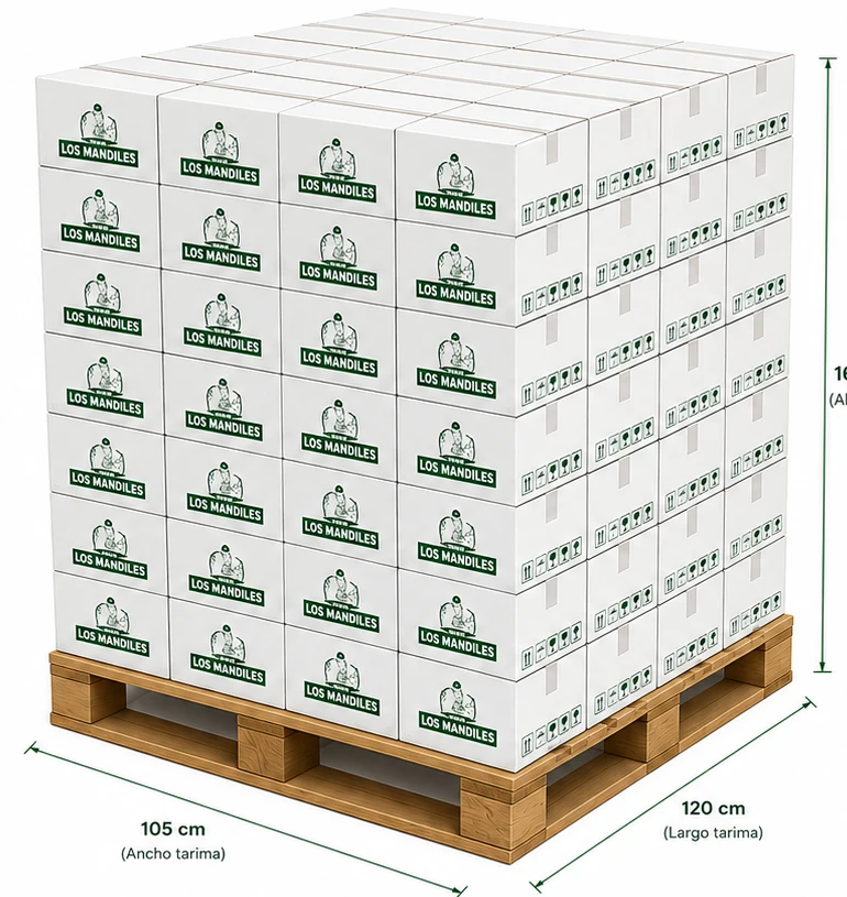 Tarima de cajas Los Mandiles